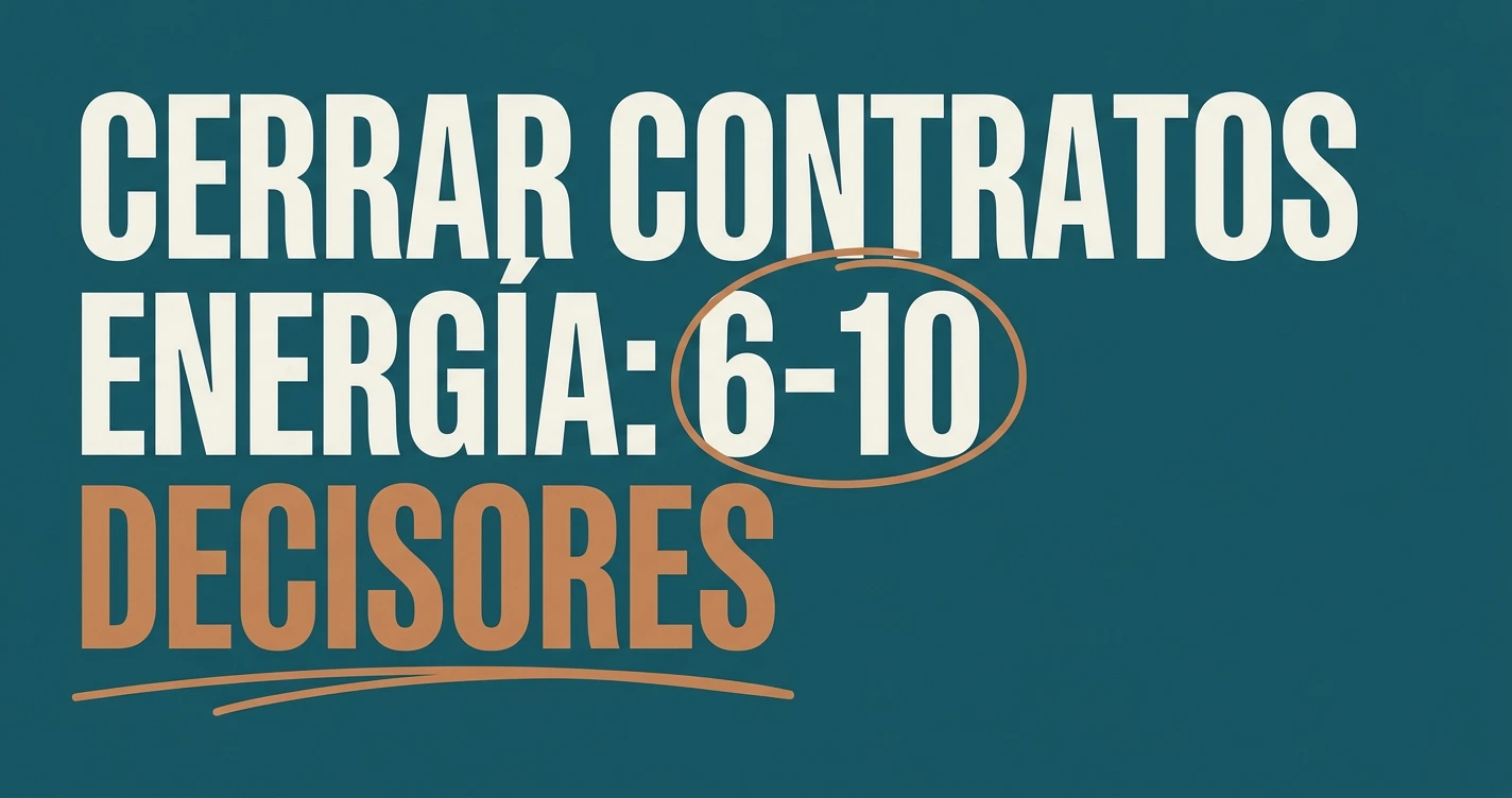 Cerrar contratos grandes en el sector energía