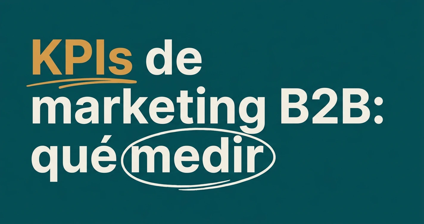 KPIs de marketing B2B: qué medir de verdad